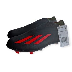 Adidas Kids Black and Red Soccer Cleats
